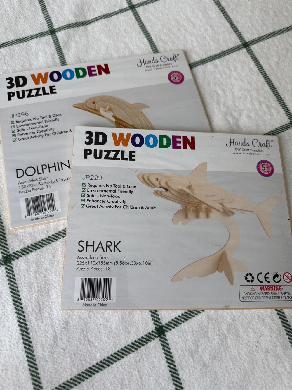 3D Wooden Shark Sculpture - Natural Wood